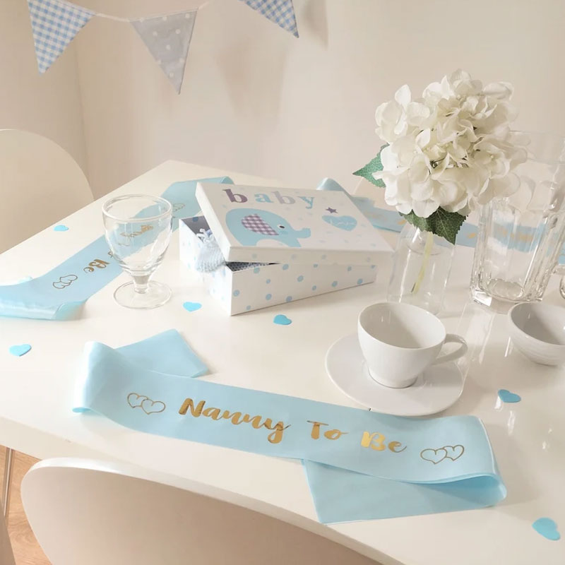 Baby Shower Sashes Gender Reveal Party Ribbon Sash
