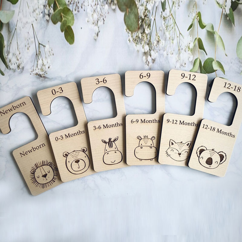 Baby Wardrobe Dividers, Safari Zoo Animal Nursery Decor