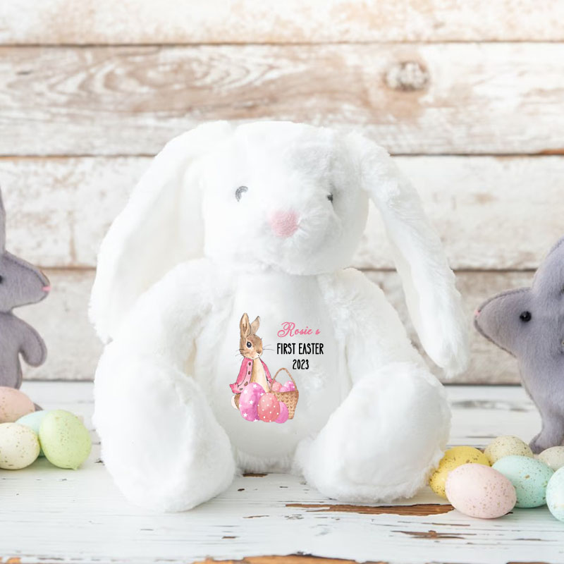 Custom Name First Easter Rabbit Eggs Toy Easter Newborn Present