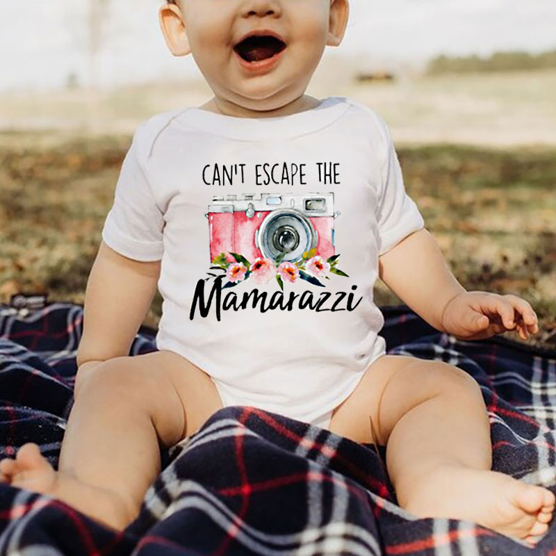 Can't Escape The Mamarazzi Bodysuit, Funny Baby Clothes