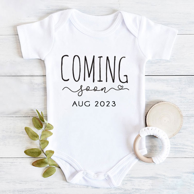 Coming soon Onesie, Baby Unisex Clothes, New Pregnancy Announcement Gift