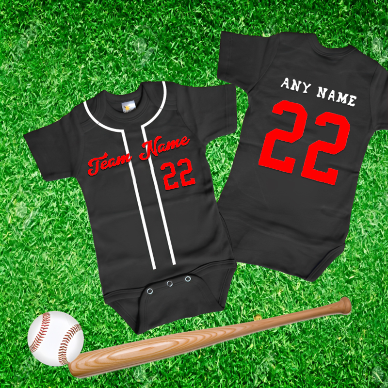 Custom Baby Baseball Jersey Bodysuit