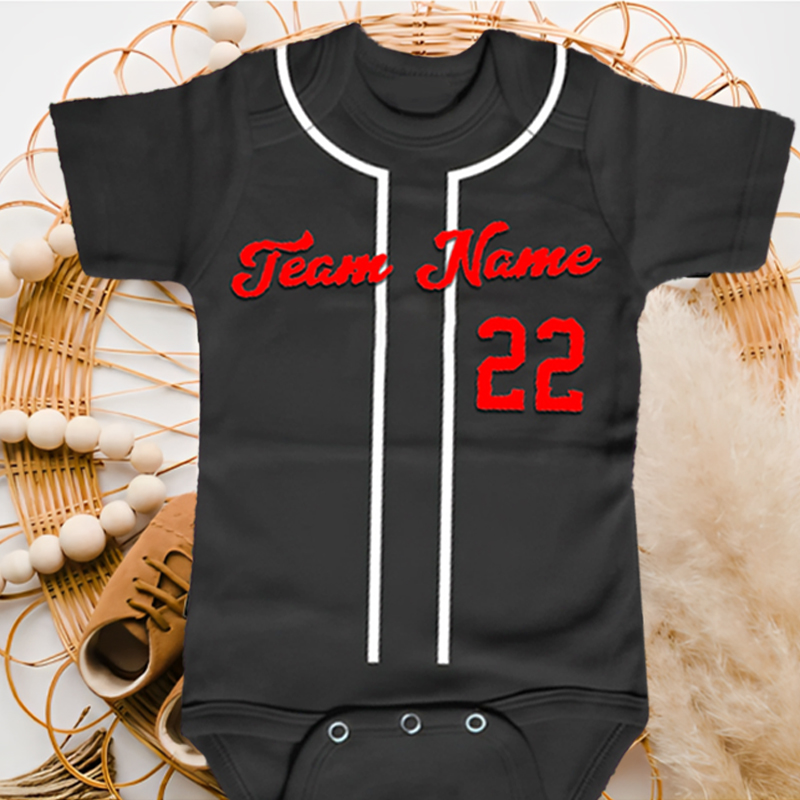 Custom Baby Baseball Jersey Bodysuit