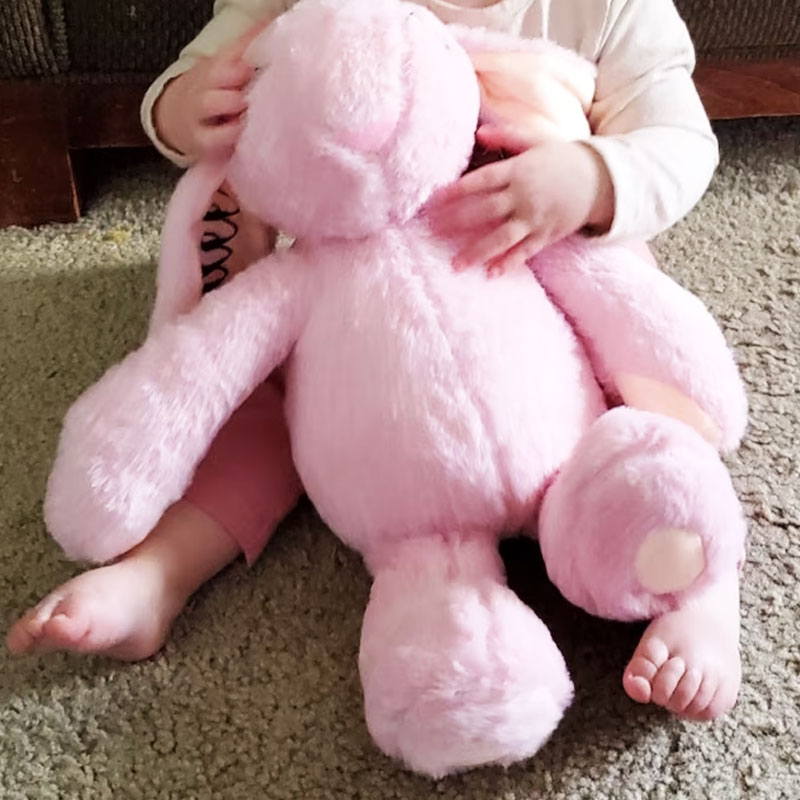 Custom Bunny Rabbit Plush,Embroidered Easter Plush Toy