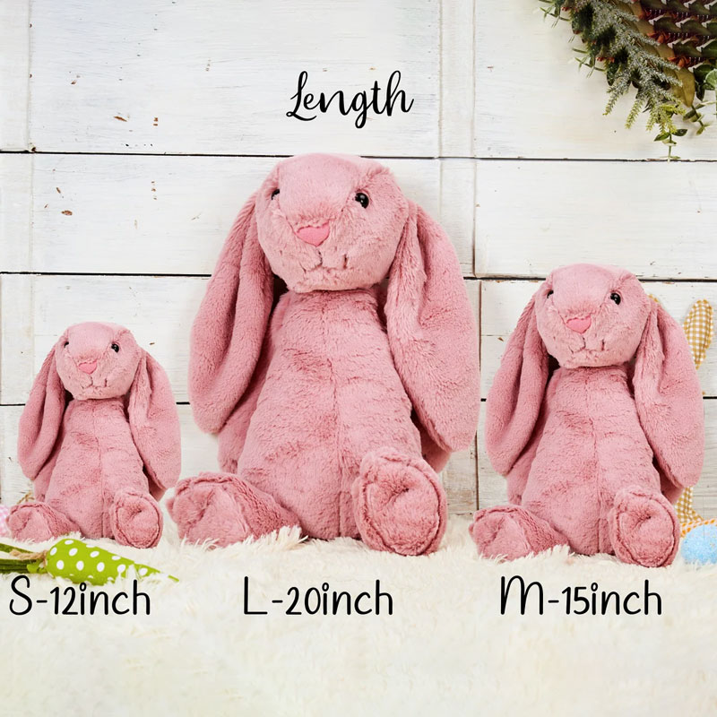 Custom Bunny Rabbit Plush,Embroidered Easter Plush Toy