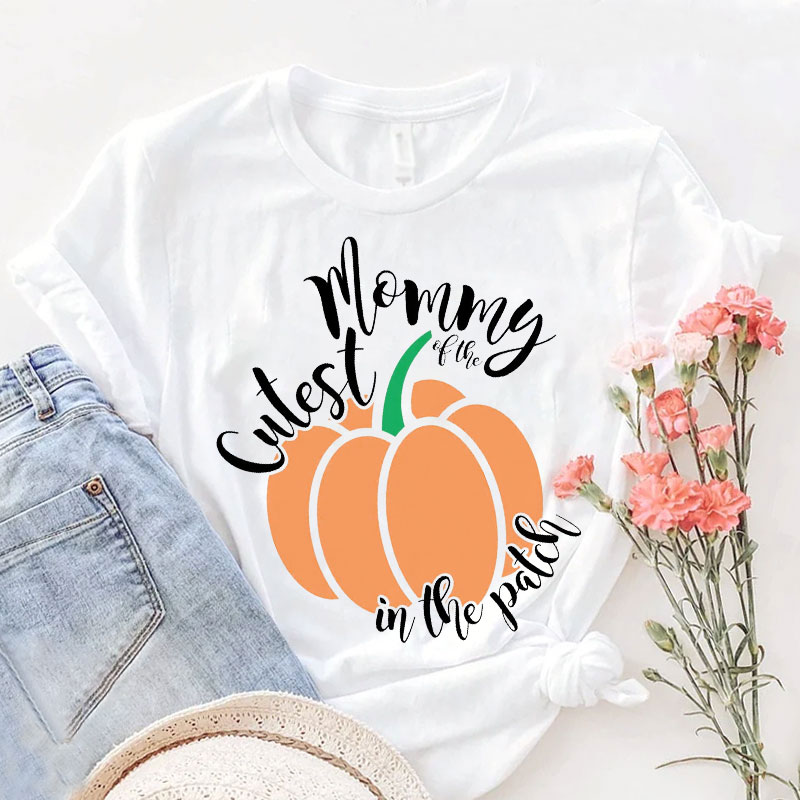 [Adult Tee]Cutest Pumpkin in the Patch Halloween T-shirt Matching Shirt 