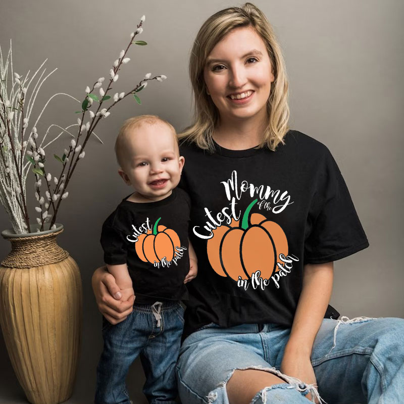[Adult Tee]Cutest Pumpkin in the Patch Halloween T-shirt Matching Shirt 