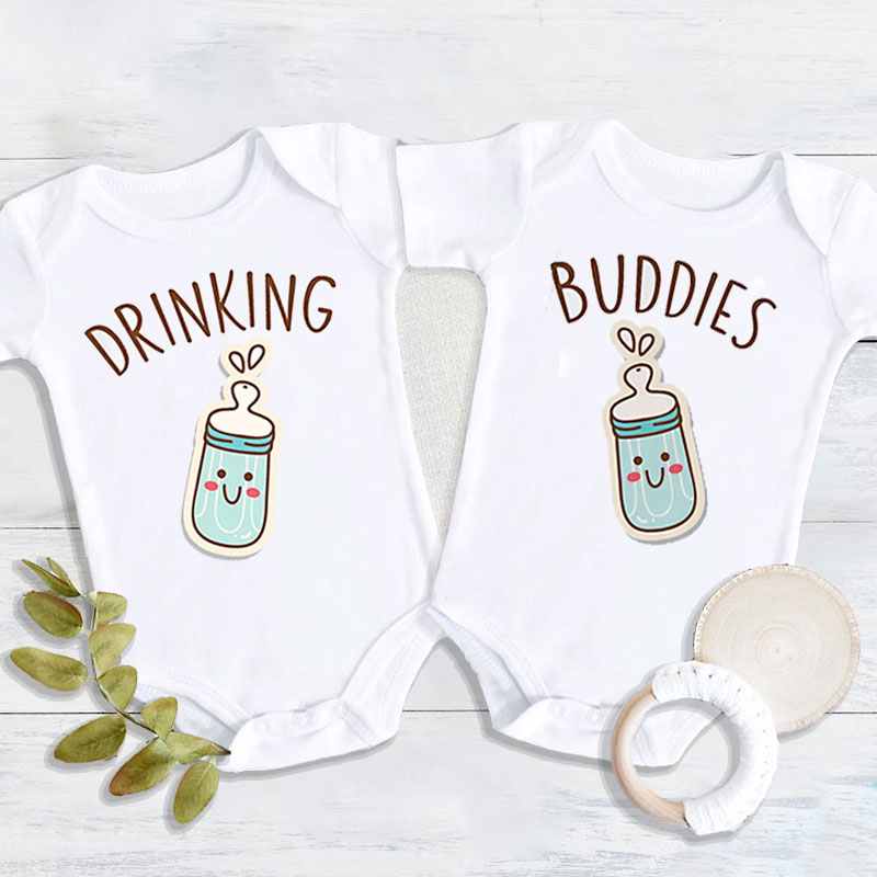 [Copy]Twin Onesies, See You Later Alligator, In A While Crocodile Twin Onesies
