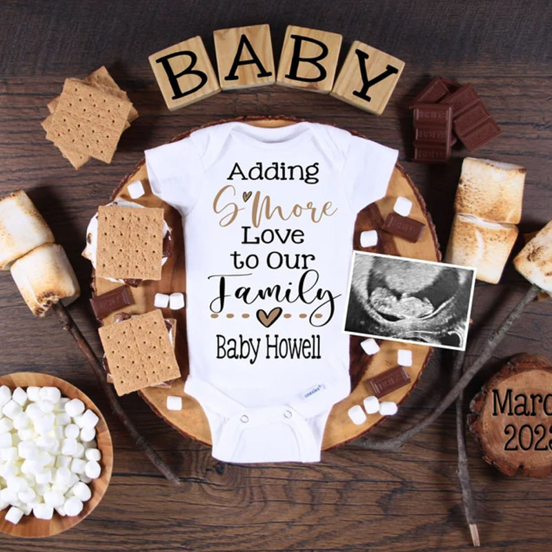 Smore Love Digital Pregnancy Announcement Chocolate Marshmallow Baby