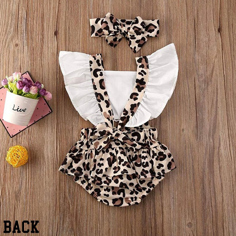 Personalized Leopard Cute Strawberry Infant Baby Outfit
