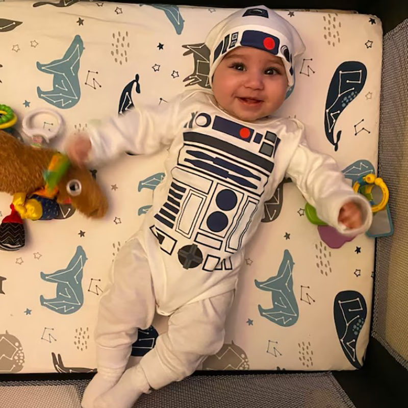Robot Baby Bodysuit Round Cap Coming Home Outfit