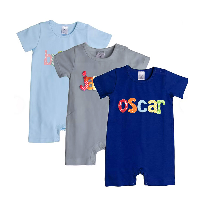 Personalized Romper Toddler Romper Sunsuit with Name