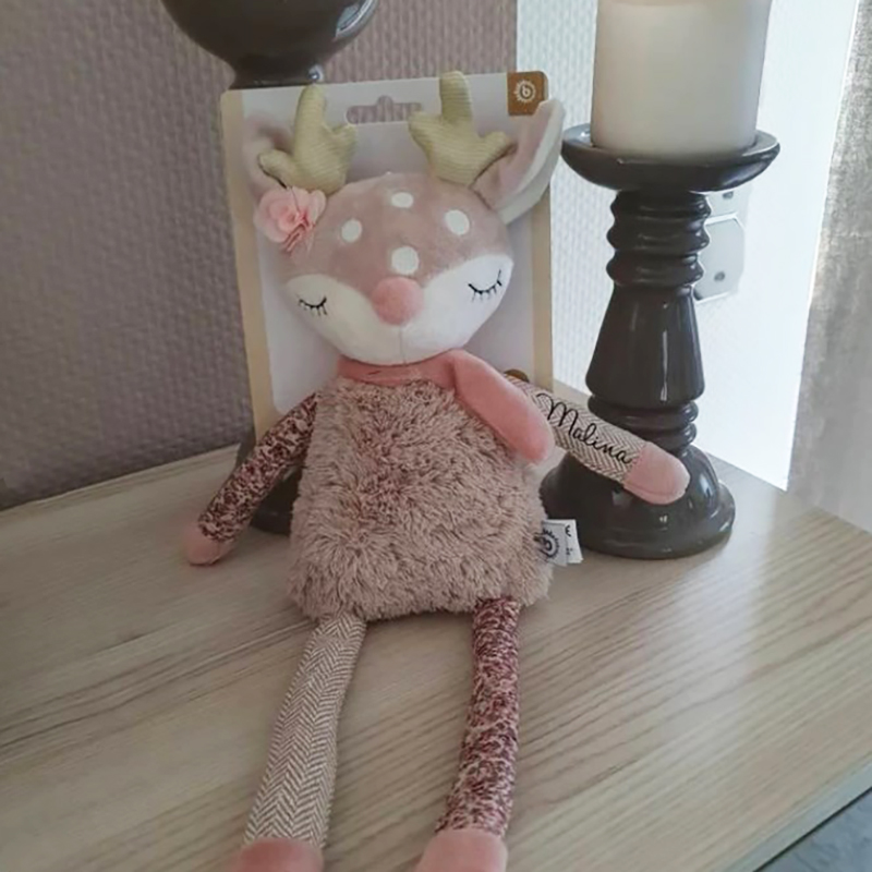 Personalized Deer Toy Baby Gift Birth Cuddly Toy with Name Stuffed Animals
