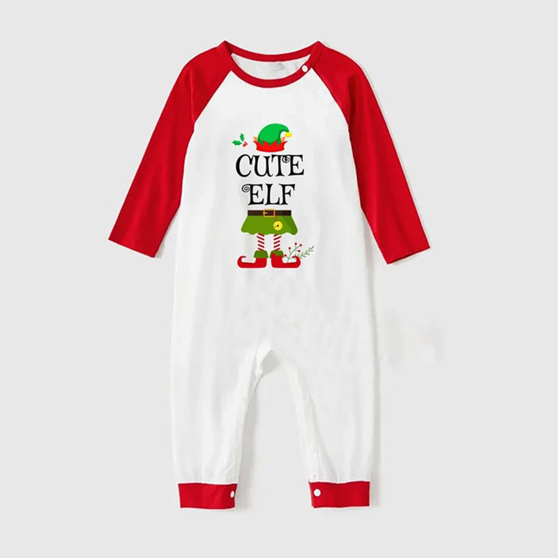 Cute Personalized Elf Family Christmas Bodysuit Pajamas Babyclothe