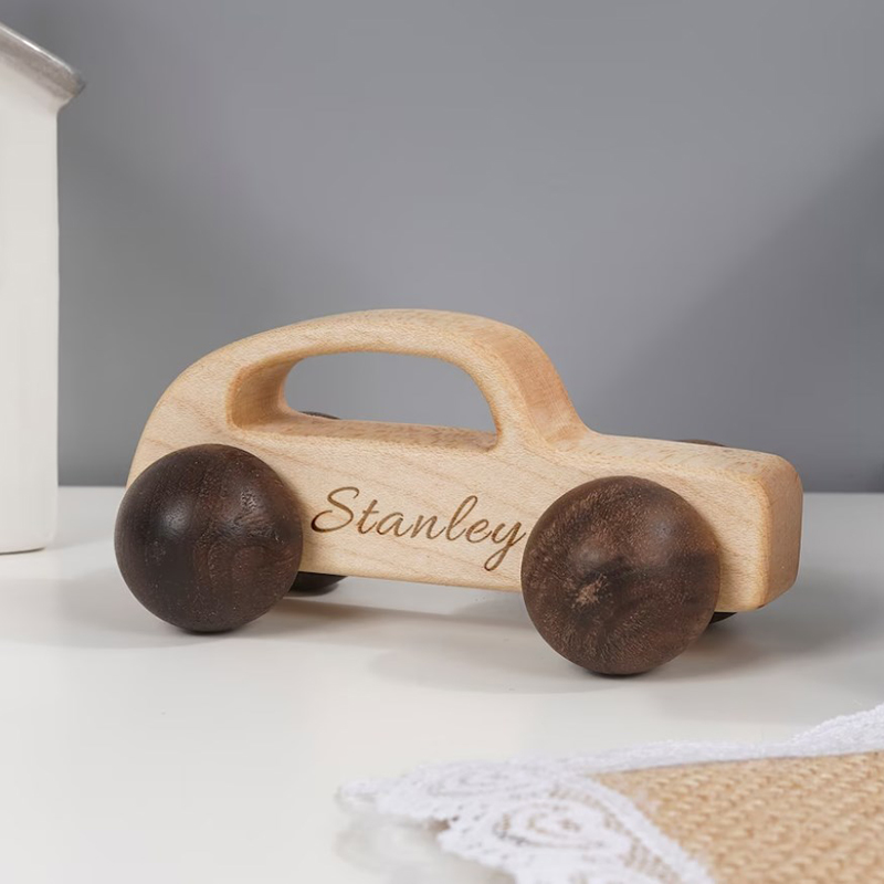Personalized Wooden Car Imaginative Play Montessori Toy
