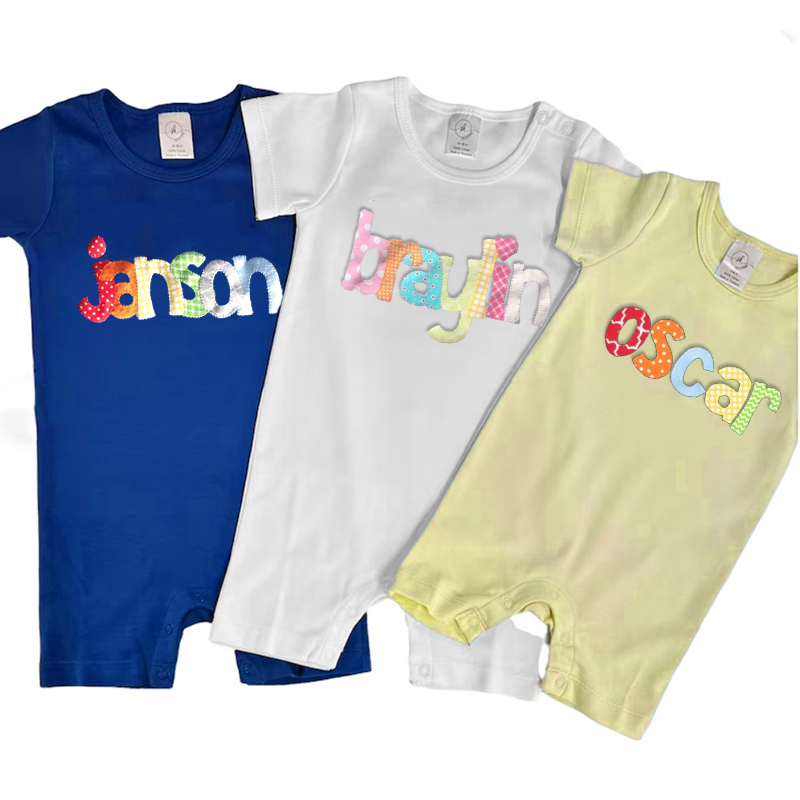 Personalized Romper Toddler Romper Sunsuit with Name