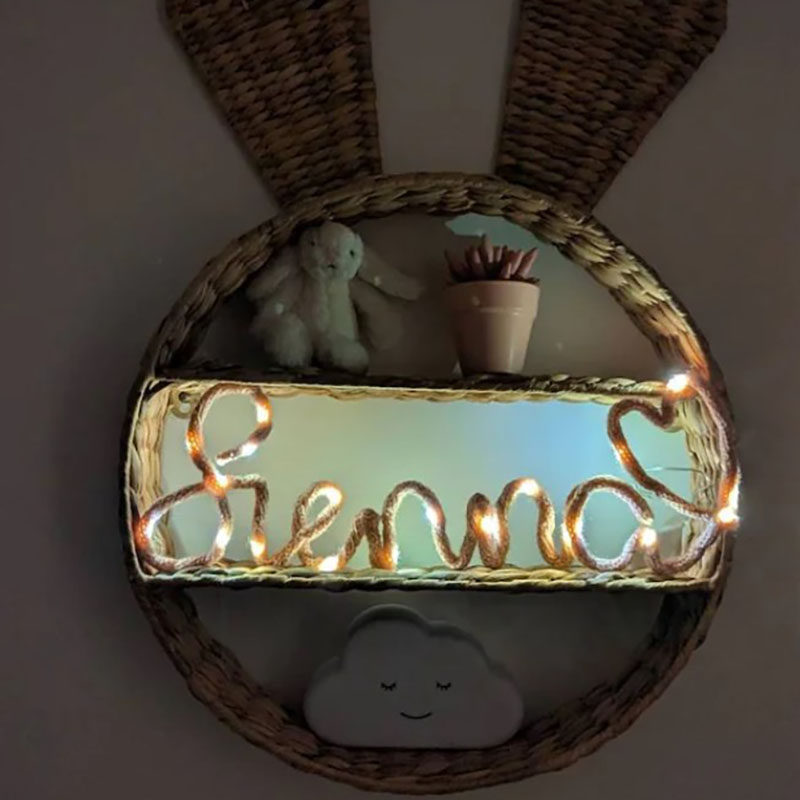 Knitted Name Light Handmade Fairy Lights Name Light Decoration