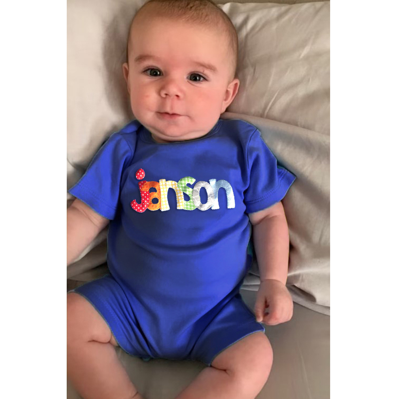 Personalized Romper Toddler Romper Sunsuit with Name