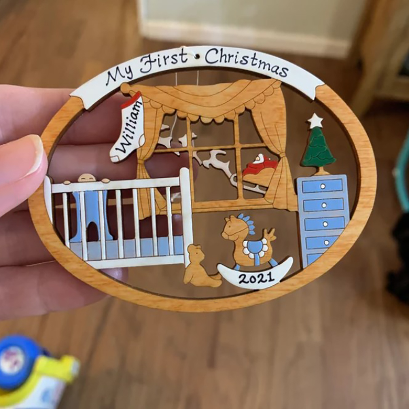 Personalized Baby's First Christmas Ornament for Baby Girl or Boy