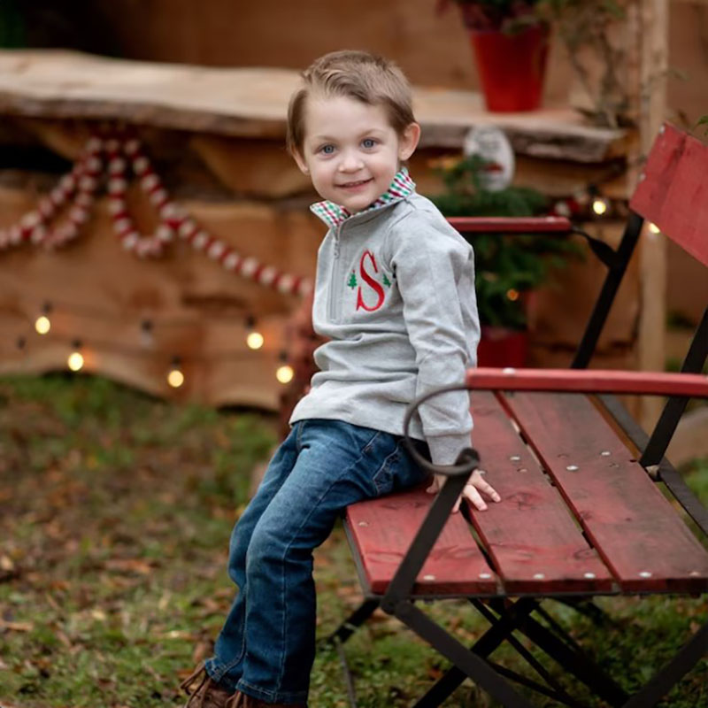 Monogram Christmas Sweatshirt for Baby Toddler Kids Girls Boys Sibling Matching Pullover