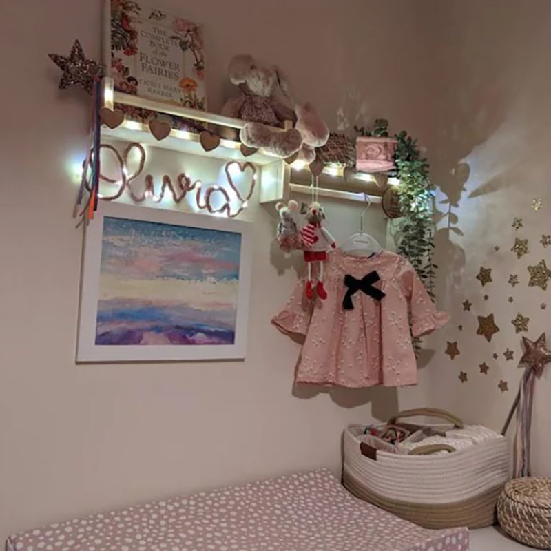 Knitted Name Light Handmade Fairy Lights Name Light Decoration