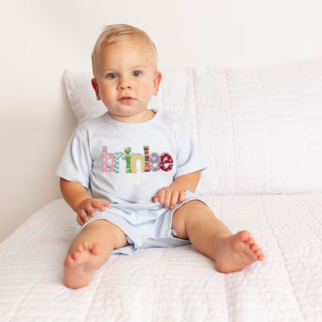 Personalized Romper Toddler Romper Sunsuit with Name