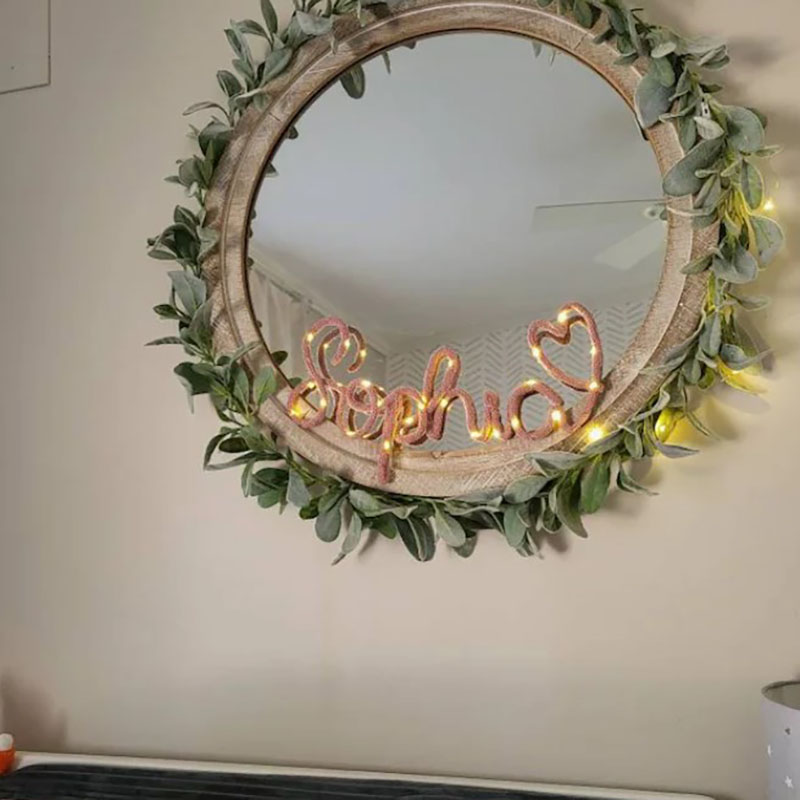 Knitted Name Light Handmade Fairy Lights Name Light Decoration