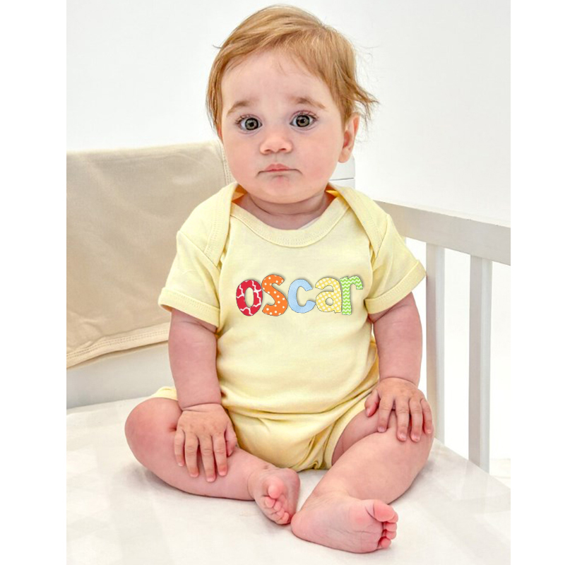 Personalized Romper Toddler Romper Sunsuit with Name