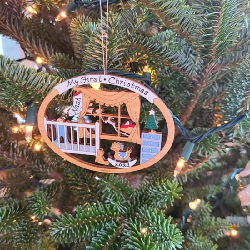 Personalized Baby's First Christmas Ornament for Baby Girl or Boy