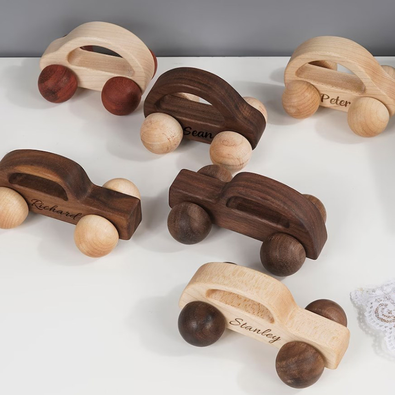Personalized Wooden Car Imaginative Play Montessori Toy