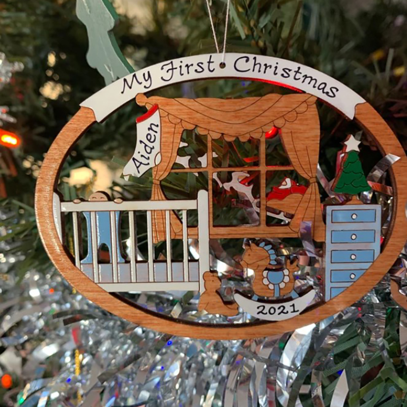 Personalized Baby's First Christmas Ornament for Baby Girl or Boy