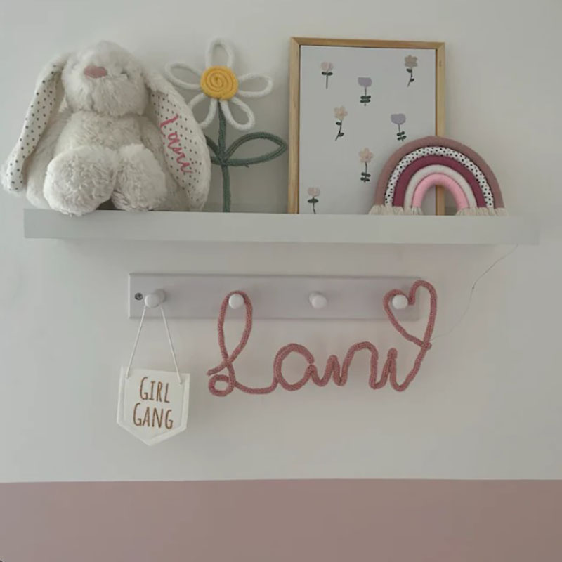 Knitted Name Light Handmade Fairy Lights Name Light Decoration