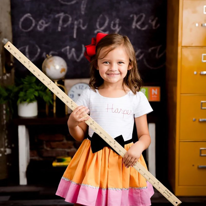 Personalized Girls Pencil Dress Girls First Day of School Dress