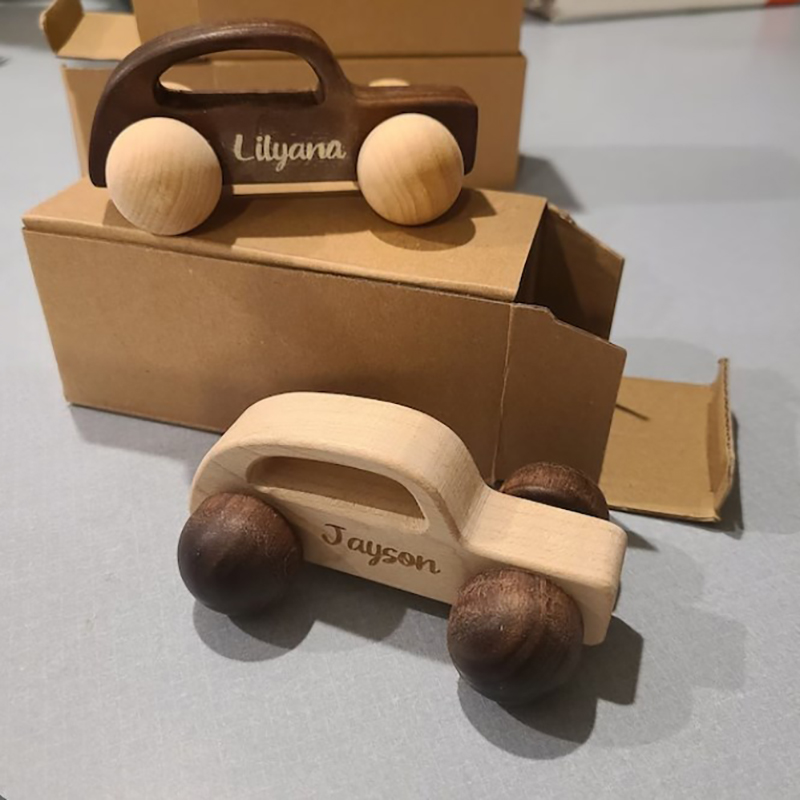 Personalized Wooden Car Imaginative Play Montessori Toy
