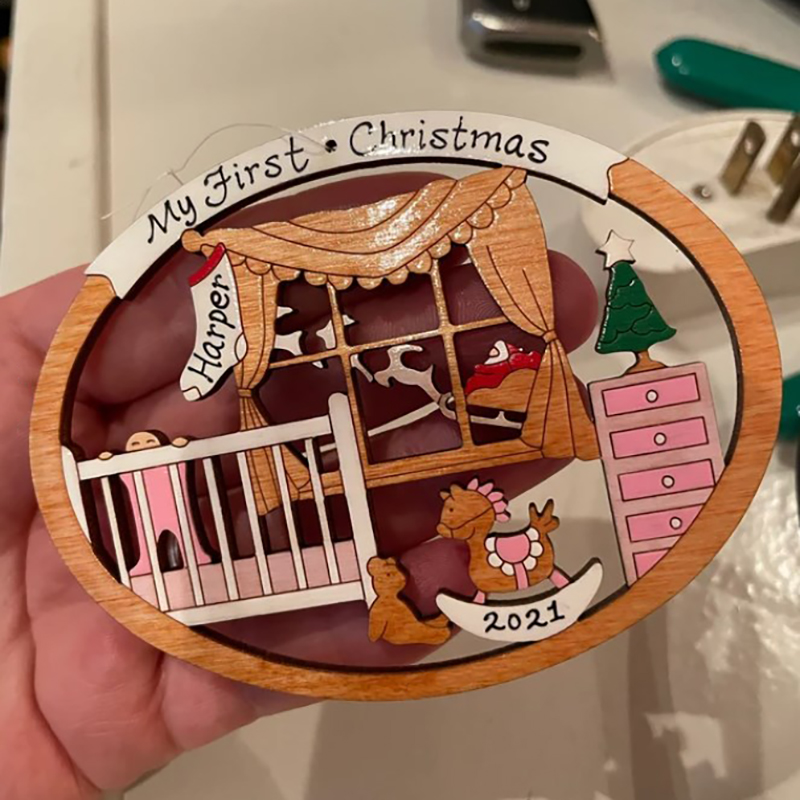 Personalized Baby's First Christmas Ornament for Baby Girl or Boy