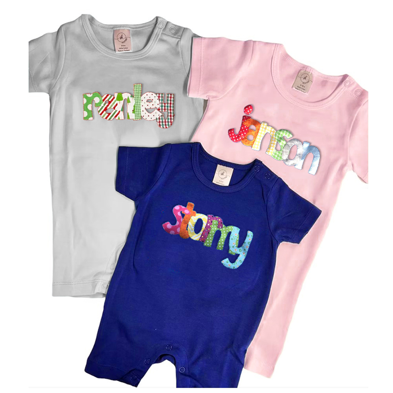 Personalized Romper Toddler Romper Sunsuit with Name