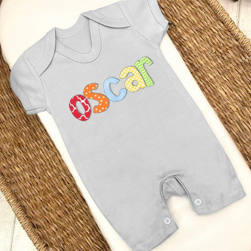 Personalized Romper Toddler Romper Sunsuit with Name
