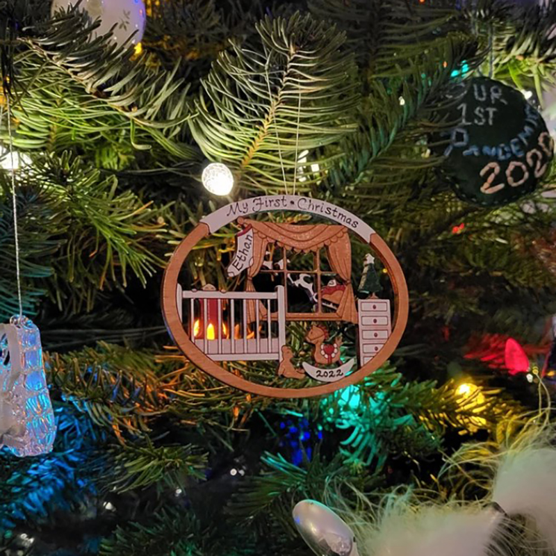 Personalized Baby's First Christmas Ornament for Baby Girl or Boy