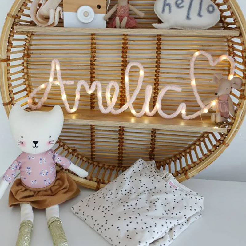 Knitted Name Light Handmade Fairy Lights Name Light Decoration