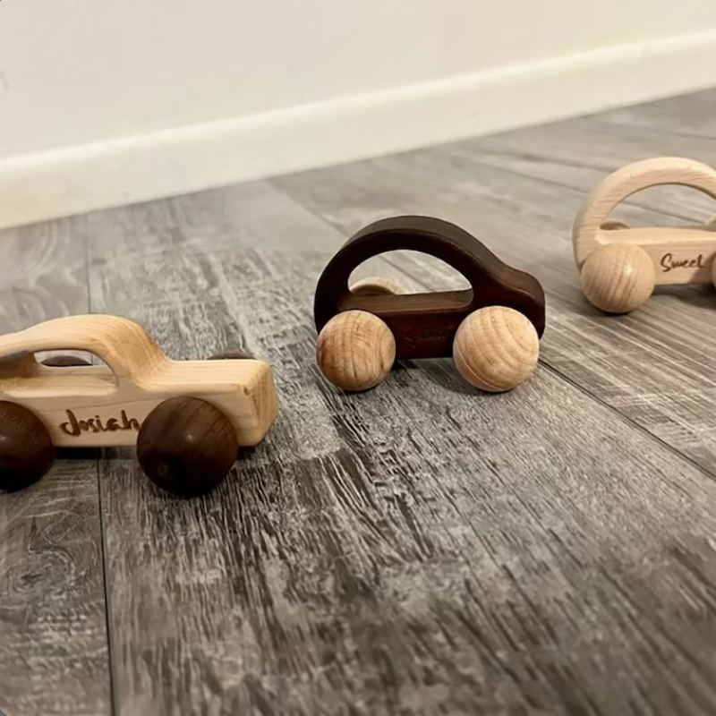 Personalized Wooden Car Imaginative Play Montessori Toy