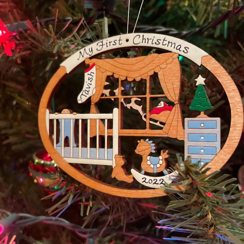 Personalized Baby's First Christmas Ornament for Baby Girl or Boy