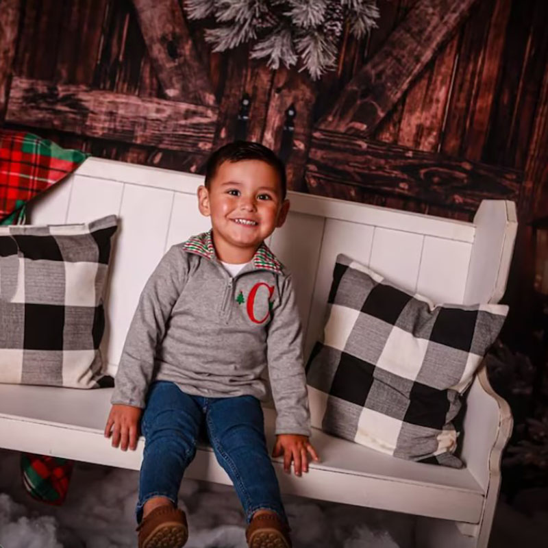 Monogram Christmas Sweatshirt for Baby Toddler Kids Girls Boys Sibling Matching Pullover