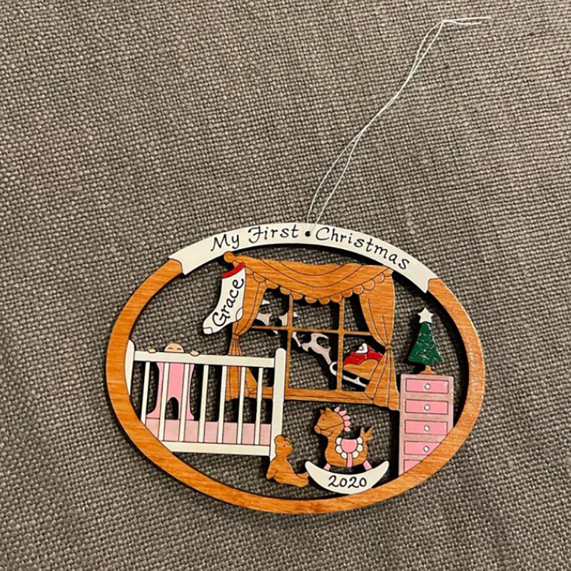 Personalized Baby's First Christmas Ornament for Baby Girl or Boy