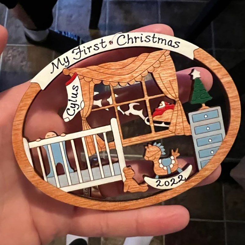 Personalized Baby's First Christmas Ornament for Baby Girl or Boy
