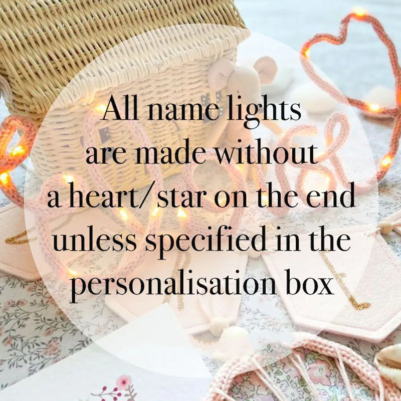Knitted Name Light Handmade Fairy Lights Name Light Decoration