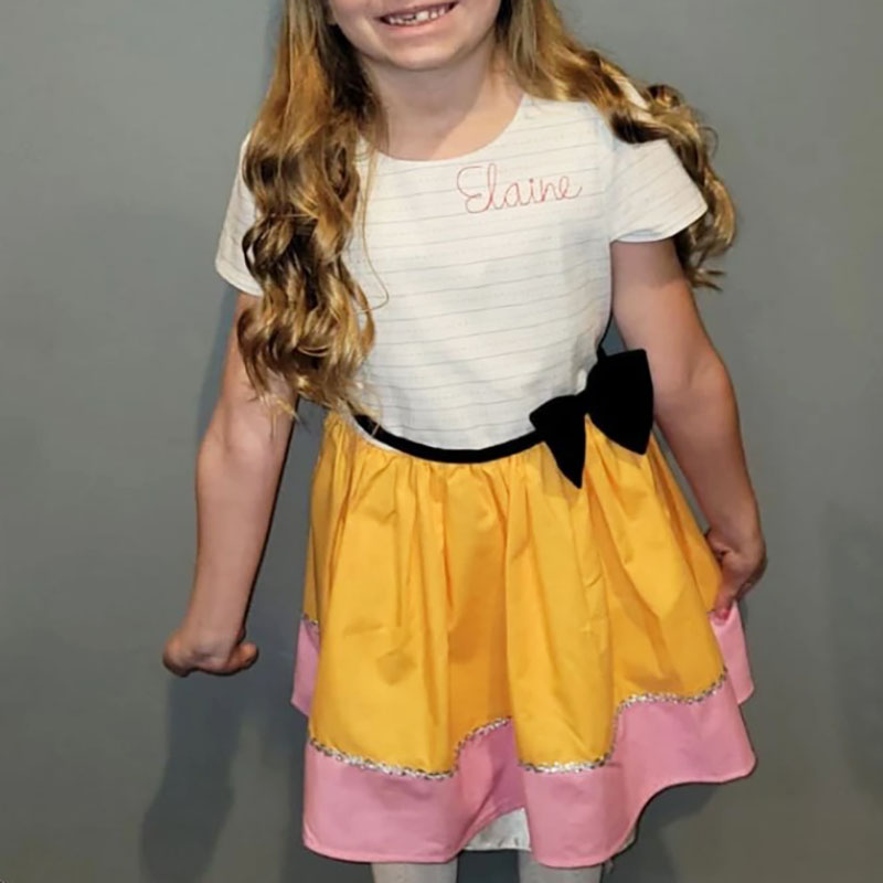 Personalized Girls Pencil Dress Girls First Day of School Dress