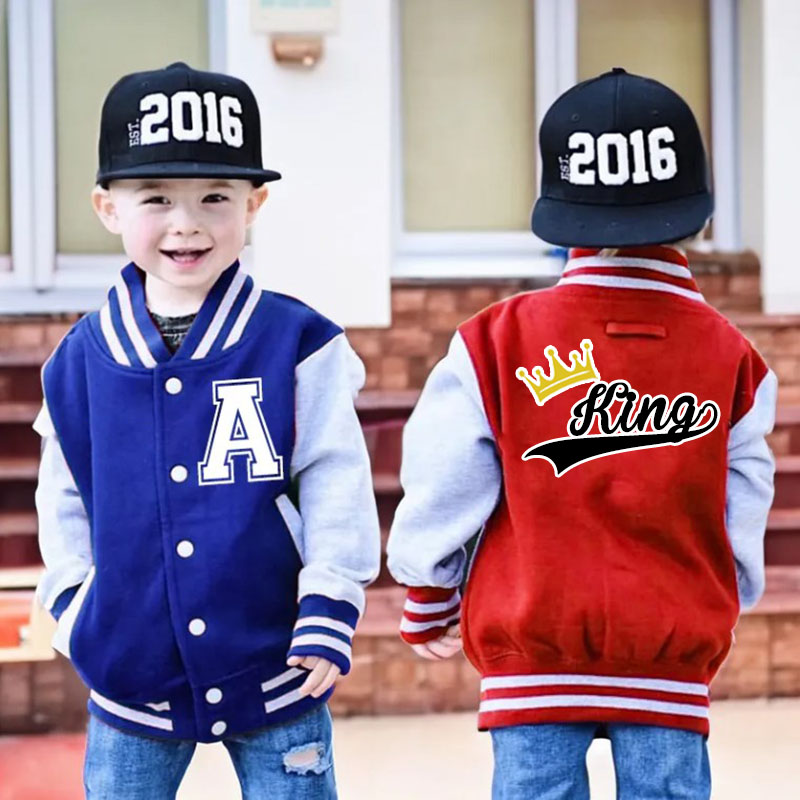 Personalized Varsity Jacket Letterman Crown Jacket Kids-Adult, Custom Sports Jacket