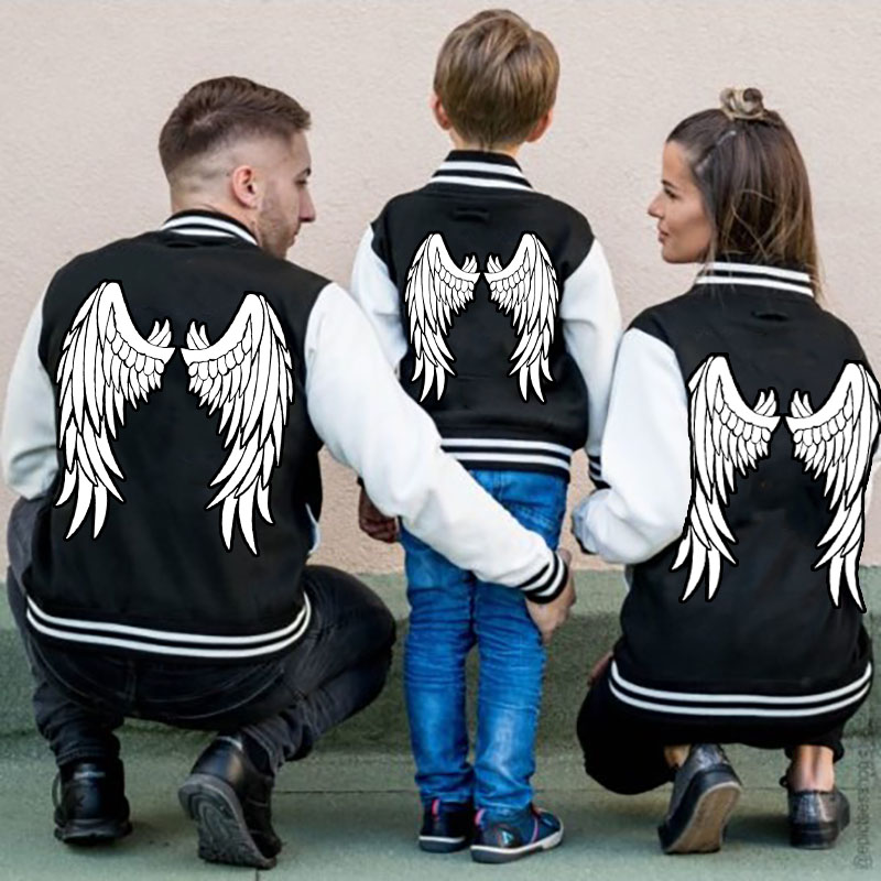 Personalized Heart Angel Wing Varsity Jacket Kids-Adult, Sports Jacket