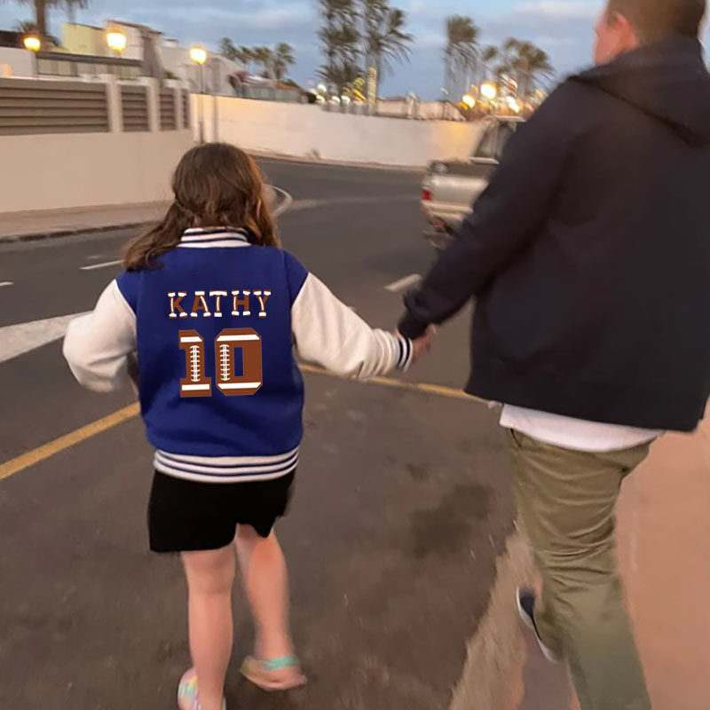 Custom Football Name Varsity Jacket Kids-Adult, Sports Jacket