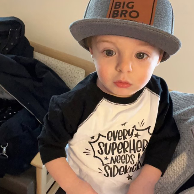 Personalized Infant Hat Big Bro Sis Engraved Toddler Hat 